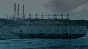 A photograph of the Bay d'Espoir generating plant.