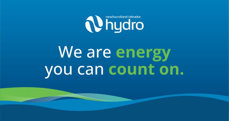 blue background with green and blue swirl on the bottom and the words 'we are energy you can count on.'